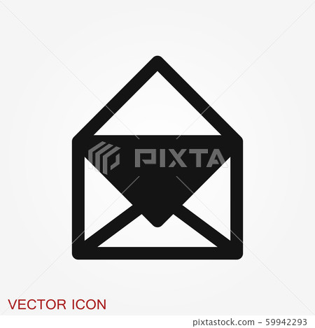 Envelope icon, vector mail envelope and letter Envelope icon, vector mail envelope and letter 59942293