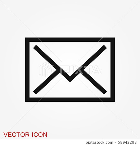 Envelope icon, vector mail envelope and letter Envelope icon, vector mail envelope and letter 59942298