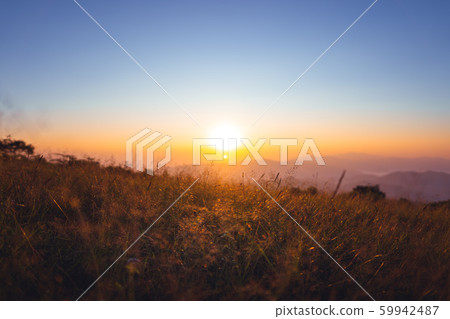 Morning light, sunrise on the mountain - morning 59942487