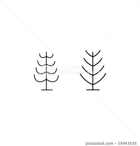 Tree line icon Vector Illustration design Logo - Stock Illustration ...