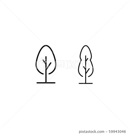 Tree line icon Vector Illustration design Logo - Stock Illustration ...
