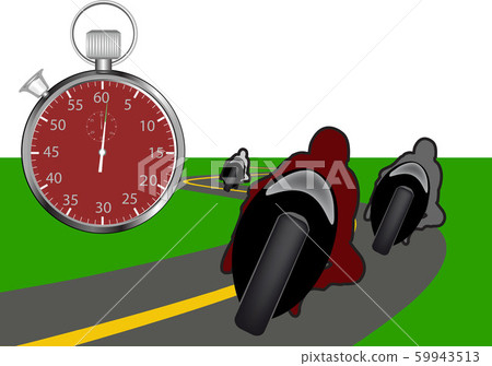 street bikes in fold and stopwatch 59943513
