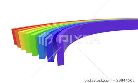 Line bow color Line background White background Rainbow color CG 59944503