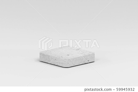 Round minimalistic showcase with marble structure empty space in old marble style 3d illustration render 59945932