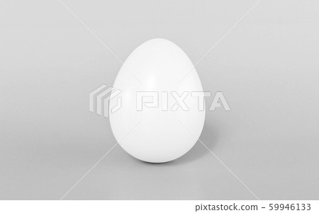 White egg on grey background 3d illustration render White egg on grey background 3d illustration render 59946133
