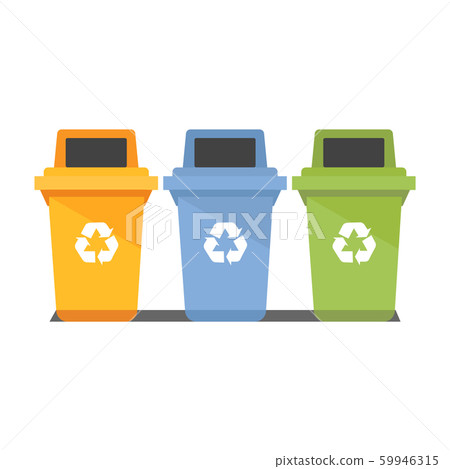 set of bin garbage vector 59946315