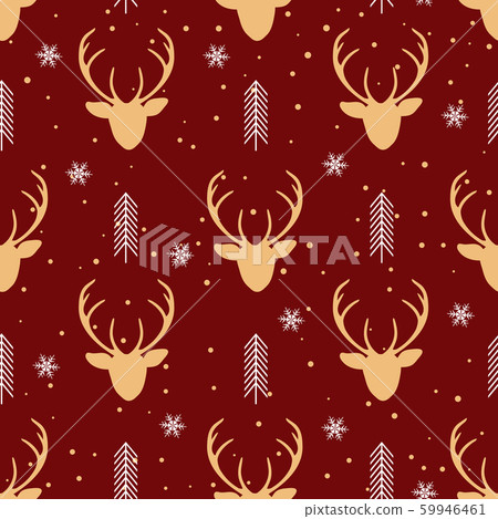 Christmas seamless pattern with reindeer 59946461