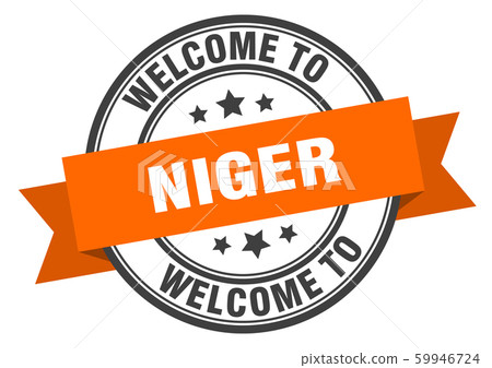 Niger stamp. welcome to Niger orange sign 59946724