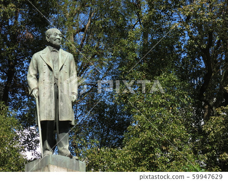 Eiichi Shibusawa statue in Tokiwabashi Park in Otemachi, Chiyoda-ku 59947629