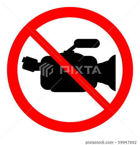 No camera sign. No camera sign. 59947892