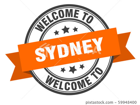 Sydney stamp. welcome to Sydney orange sign Sydney stamp. welcome to Sydney orange sign 59948400
