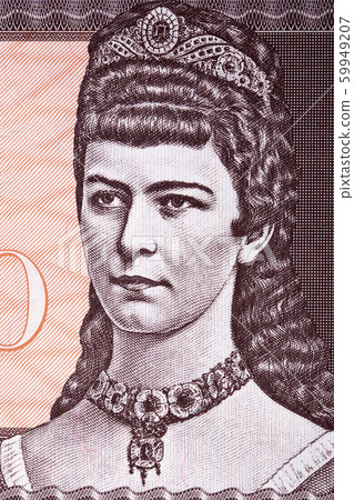 Empress Elisabeth of Austria a portrait from money 59949207