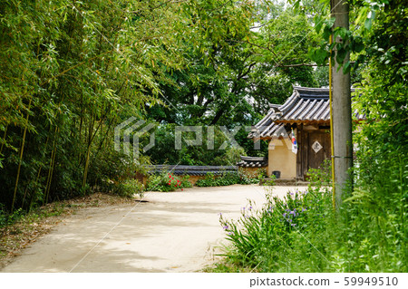 韓國安東傳統韓屋的美麗木製建築 59949510