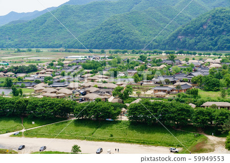 Beautiful wooden building of Andong traditional hanok in korea 59949553