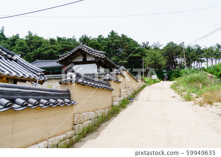 Beautiful wooden building of Andong traditional hanok in korea Beautiful wooden building of Andong traditional hanok in korea 59949635