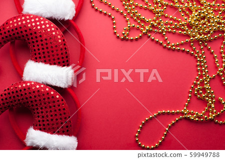 Christmas Red Headbands With Santa Claus Hat 59949788