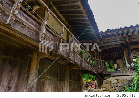 Beautiful wooden building of Andong traditional hanok in korea Beautiful wooden building of Andong traditional hanok in korea 59950415