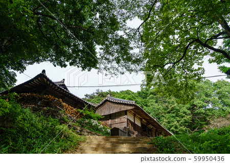 Beautiful wooden building of Andong traditional hanok in korea Beautiful wooden building of Andong traditional hanok in korea 59950436