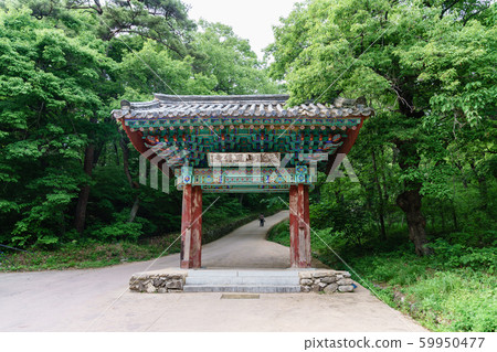 Beautiful wooden building of Andong traditional hanok in korea Beautiful wooden building of Andong traditional hanok in korea 59950477