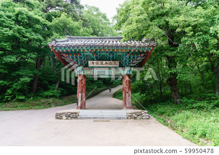 Beautiful wooden building of Andong traditional hanok in korea 59950478