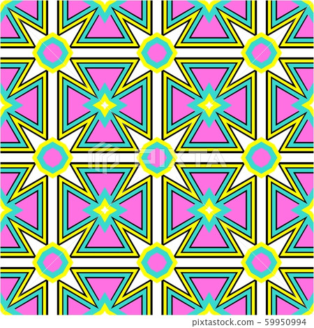 Vintage geometric pattern in retro 80s style. Vintage geometric pattern in retro 80s style. 59950994