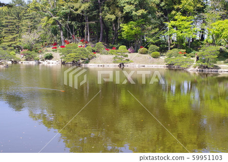 A view of the rinse pond at Hiroshima Shukkeien 59951103