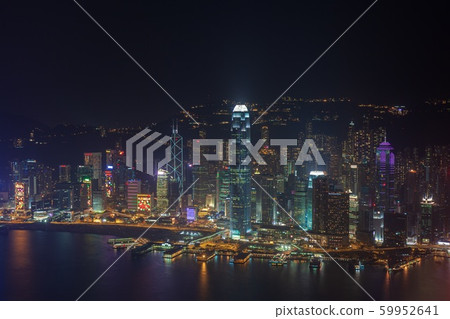 Night view of Hong Kong, People's Republic of China, from SKY100 59952641