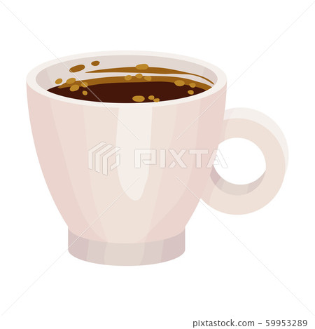 Morning Coffee Poured in White Cup Vector... - Stock Illustration ...