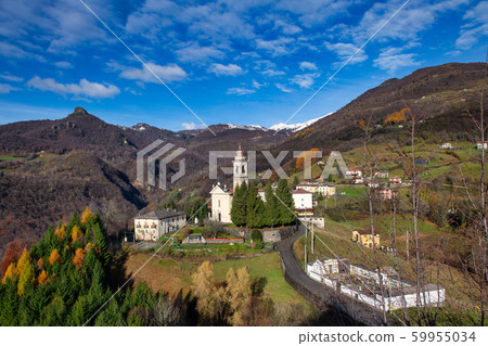 Village of Pizzino in the taleggio valley, 59955034