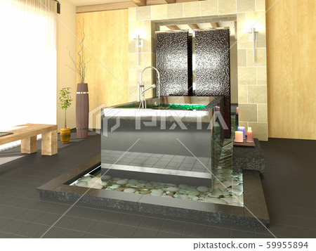 3d rendering of luxury hotel bathroom interior 3d rendering of luxury hotel bathroom interior 59955894