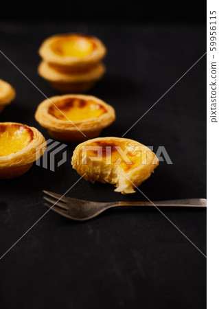 Egg tart dessert on the table. Egg tart dessert on the table. 59956115