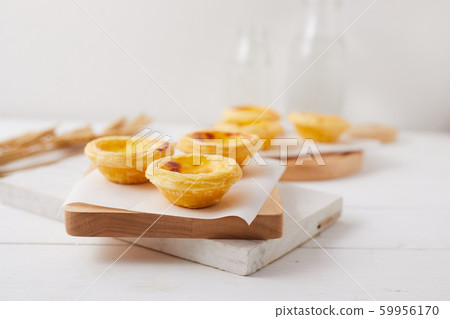 Egg tart dessert on the table. Egg tart dessert on the table. 59956170