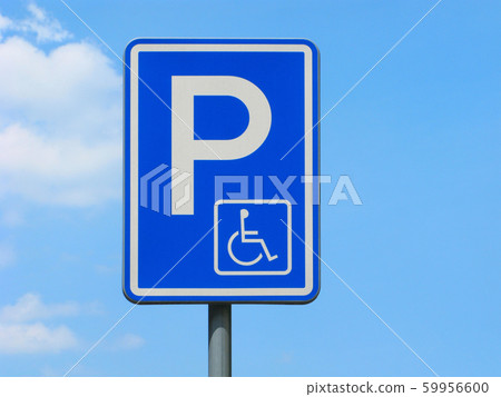 Road sign, parking for disabled Road sign, parking for disabled 59956600