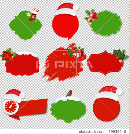 Christmas Sale Labels Set Isolated Transparent 59956946