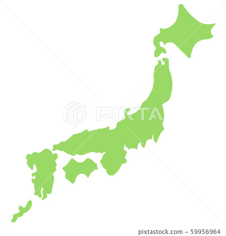 Simple Japanese Map - Stock Illustration [59956964] - PIXTA
