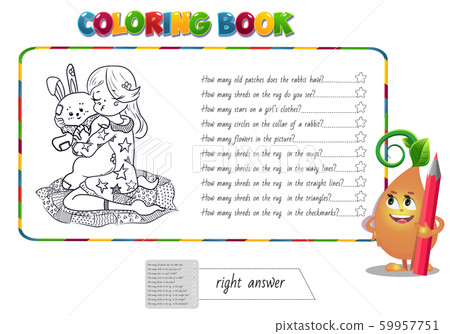 girl hugging a soft toy rabbit game girl hugging a soft toy rabbit game 59957751