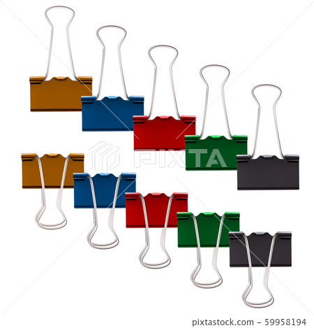 Paper clip isolated on white. Vector illustration 59958194