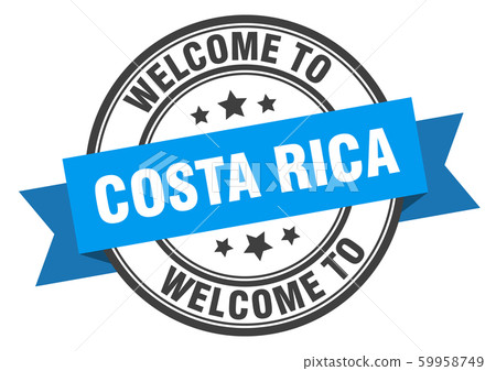 Costa Rica stamp. welcome to Costa Rica blue sign Costa Rica stamp. welcome to Costa Rica blue sign 59958749