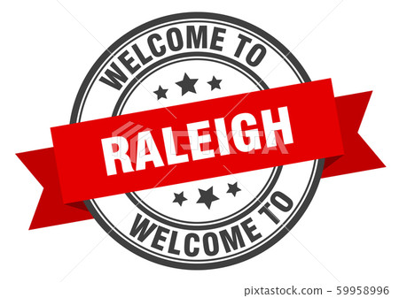 Raleigh stamp. welcome to Raleigh red sign 59958996