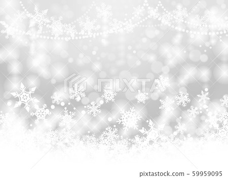 Christmas Background Image With Snowflakes Silver Stock Illustration