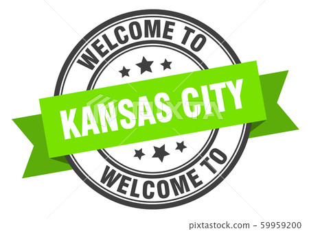 Kansas City stamp. welcome to Kansas City green - Stock Illustration ...