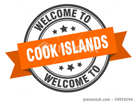Cook Islands stamp. welcome to Cook Islands orange 59959294