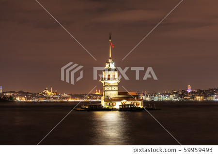 The Maiden's Tower in the Bosphorus strait, The Maiden's Tower in the Bosphorus strait, 59959493