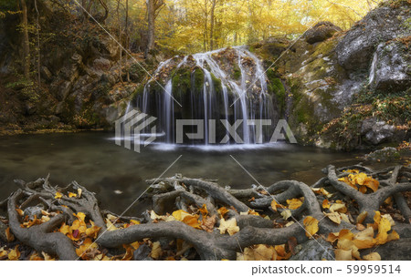 Jur-Jur Waterfall. Autumn in Crimea 59959514