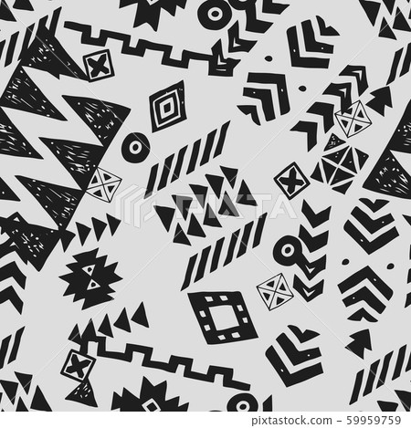 Seamless Ethnic pattern. Tribal vector abstract... - Stock Illustration ...