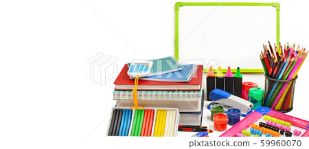 School and office supplies isolated on a white School and office supplies isolated on a white 59960070