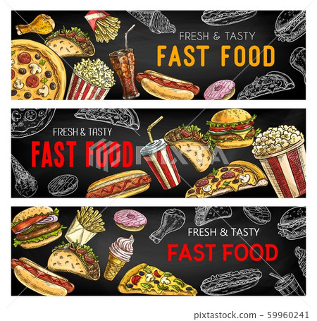 Fastfood menu, fast food burgers and sandwiches Fastfood menu, fast food burgers and sandwiches 59960241