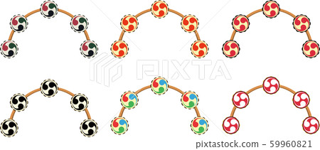 插圖素材Raiko Taiko Kaminari Thunder矢量模式 59960821