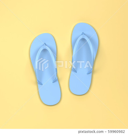 Blank pair of flip flops mockup 59960982