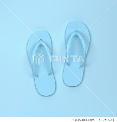 Blank pair of flip flops mockup 59960984